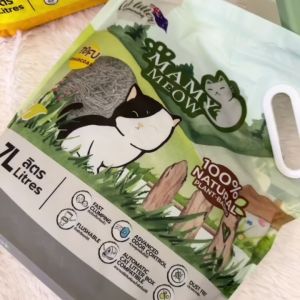 ทรายแมวเต้าหู้ มามี่เหมียว 7 ลิตร ธรรมชาติ 100% เม็ดเล็ก 1.5 มม. ไร้ฝุ่น จับตัวเป็นก้อนเร็ว