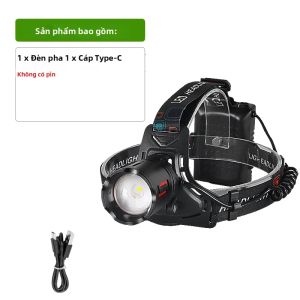 Đèn Pha LED Siêu Mạnh Có Thể Sạc Lại Bằng USB Đèn Pin Đội Đầu Tầm Xa Siêu Sáng Để Câu Cá Săn Bắn - Đèn Pha Công Suất Cao