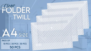 PrintYourStyle A4 Transparent File Bag Waterproof Filing Storage Bag Student Organizer Information Clear Envelope