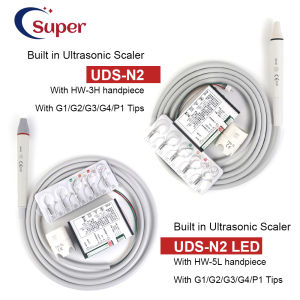 Woodpecker Dental Scaler Ultrasonic Build in UDS-N2/N2 LED Scaler Piezo Scaling Tips Compatible E*S Teeth Cleaning