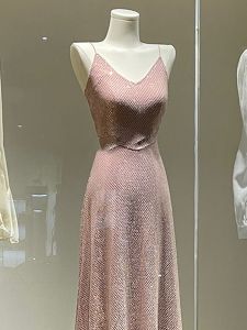 Vacation Dress Womens Sleeveless V-neck Pink Strapless Gown Commute Style Pure Color Beach Holiday Gift Dress 2023 Summer