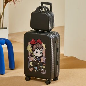 Multi-Functional Graffiti Luggage Travel Suitcase Large Capacity 20 Check-In Password Box for Men And Women Fashionable Trendy ABS PC Material