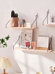 3 pcs Wood Wall Shelf Floating Shelves Home storage to save space Wall Decoration Wall-mounted bookshelf