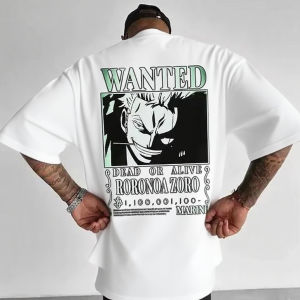 New Summer One Piece Roronoa Zoro Anime Graphic T-shirt Men Streetwear Women Short Sleeve Tee Oversized Y2k Clothes Hip-hop Tops