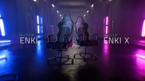 Razer Enki Premium Gaming Chair – Black Green (All-Day Comfort / Built-in Lumbar Arch / Optimized Cushion Density)