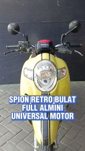 TANAX SPION RETRO BULAT FAZZIO GRAND FILANO XSR155 GENIO SCOOPY CB TIGER STYLO 160 SPIN BAHAN FULL ALMINI BLACK EDITION UNIVERSAL MOTOR