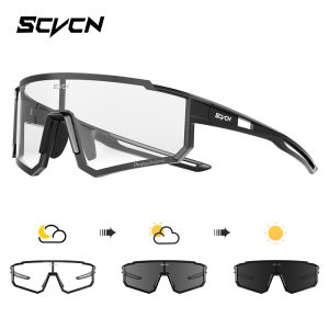 SCVCN Photochromic Pink Cycling Glasses Women Outdoor Sports Eyewear UV400 MTB Mountain Bike Road Bicycle Night Riding Equipment
