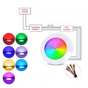 RGB Underwater Lights DC12V IP68 LED Swimming Pool Light 18W 25W 35W Mobile APP Control Pool Party Decoration Fountain Lamp