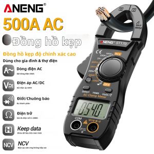 Máy Đo Kẹp Điện Tử ANENG ST170 2000 Số Đo 500A AC/DC 600V Với Đèn Pin NCV Chức Năng Lưu Trữ Dữ Liệu Tự Tắt Nguồn Dành Cho Thợ Điện Thiết Bị Kiểm Tra Sửa Chữa