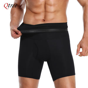 Qtree Body Shaper Shorts Men Waist Trainer Tummy Control Shapewear Belly Trimmer Briefs Weight Loss Slim Shapers Short Pants