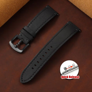 18mm 19mm 20mm 21mm 22mm 24mm Vintage Strap Smartwatch Leather Watch Band for Seiko for Rolex Universal Wristband Black Clasp