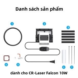 Creality | Bộ Phụ Kiện Hỗ Trợ Khí Nén Creality CR-Laser Falcon 10W Cho Máy Khắc Laser Nâng Cấp Phụ Kiện Bàn Làm Việc Với Dòng Khí Êm Ái