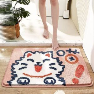 VIKAMA Hoạt Hình Dễ Thương Thú Cưng Nhanh Khô Chống Trơn Trượt Thảm Trải Sàn Hút Nước Phòng Tắm Lối Vào Thảm Thoải Mái Trong Nhà Trang Trí Nhà Cửa