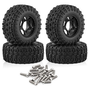 12/14/17mm Hex Short Course Truck High Grip Tires Wheels for 1/10 ARRMA Senton Traxxas Slash RC Car Upgrade Parts