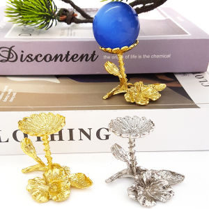 Modern Luxury Rose Crystal Ball Base Stand TV Cabinet Office Living Room Wine Cabinet Metal Base Tray Decorative Accessories