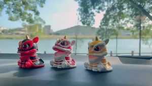 【bingbin】สิงโตเชิดสิงโต สิงโตพยักหน้าเรียกทรัพย์ สําหรับตกแต่งบ้าน สไตล์จีน แก้ฮวงจุ้ย การชาร์จพลังงานแสงอาทิตย์