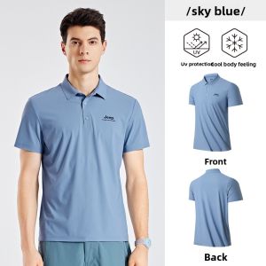 Jeep | Jeep Official Outdoor Quick Dry Polo Shirt Mens Sun Protection Sporty Short Sleeve Turn-down Collar Fast-drying Summer T-shirt