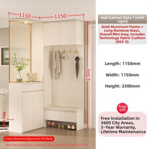 QIANGXIANG | Corner Entrance L-shape Shoe Storage Cabinet for Small Homes 27 Wide