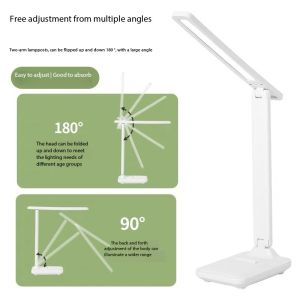 [SG Seller] Upgraded 2000mAh LED Table Lamp Study Foldable Desk Light Bedroom Bedside Touch Control Dimmable USB Rechargeable 台灯
