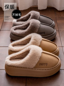 ก้นหนา ผ้าฝ้าย รองเท้าแตะ ผู้หญิง ฤดูใบไม้ร่วง ฤดูหนาว ใหม่ อุ่น บ้านในร่ม ผ้าขนแกะ เรียงรายหนา ผ้าฝ้าย รองเท้าแตะ รุ่นหญิง