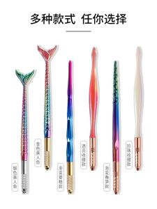 Handmade Embroidery Pen Double Head Fogging Pen Knife Holder Tattooing Tools Full Set for Eyebrow Embroidery Makeup Tools