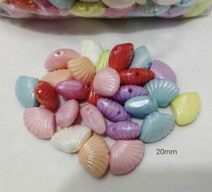 250grams (est.195pcs) Seashell Beads 20mm Mix Color Shell Spacer Beads for Bracelet Necklace Keychain & DIY Jewelry Making