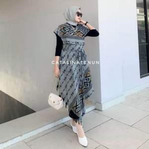 DRESS VESYA TENUN BAJU KONDANGAN GREY