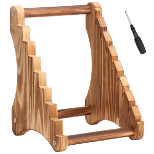 Tactical Knife Display Rack 7 Slots Folding Knife Stand Wood Rack Combat Knife Holder Organizer Tactical Collection