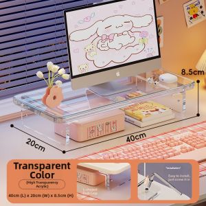 evesigar | Acrylic Floating Riser Stand for Desk