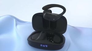 Sports Bluetooth 5.3 Headphones Wireless Earbuds Ear Buds with ENC Noise Canceling Mic LED Power Display IPX7 Waterproof Headset