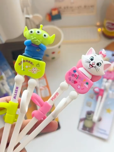 Children Learning Chopsticks Toddler Auxiliary Practice Chopsticks Training Learning Chopsticks Toy Story Strawberry Bear Baby Chopsticks