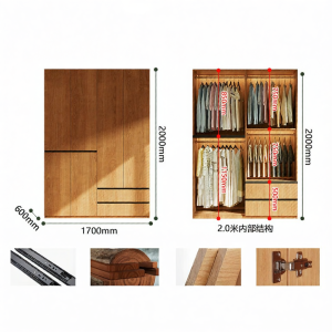 Solid Wood Nordic Style Closet