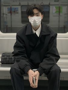 Short Lapels Jacket Mens Loose Spring and Autumn New Arrival K-style Fancy Handsome Padded Shoulder Outwear Oversize Fashion