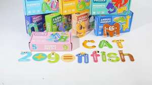 Magnetic Matching Puzzle Toy Kid Educatinal Toy Digital Refrigerator Stickers Early Educational Toys