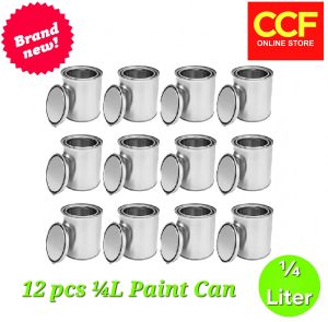 Empty Paint Tin Can Cans 1/4 Liter ( Sold by 12 pcs )