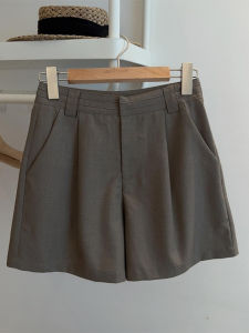 Shalldoer | Gray Casual Loose Womens Short Pants Korean Style Fashion High Waist Wide Leg Pants Summer New Arrival Versatile Comfortable