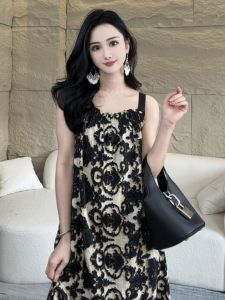 Elegant Short Sleeve Wrap Dress Women Summer 2025 New Fashion High-End Large Size Small Figure Midi Skirt Commute Ethnic Style