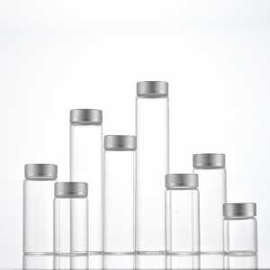 Sealed Glass Mini Medicine Bottle 30ml Capsule Bottle for Herbal Tea Bracelet Packaging Medicine Powder Bottle Kitchen Storage Jar