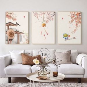 Modern Minimalist Chinese Style Living Room Decorative Painting Folklore Ancient Atmosphere Study Room National Painting Wall Art