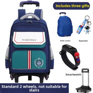 KABUYOUSI | School Wheeled Backpack Waterproof Removable