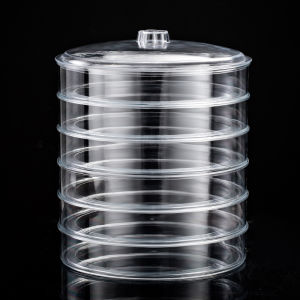Large Size Puer Tea Storage Box Home Use Sealed Cover High End Tea Leaf Packaging Transparent Tea Can Cake Box  Style