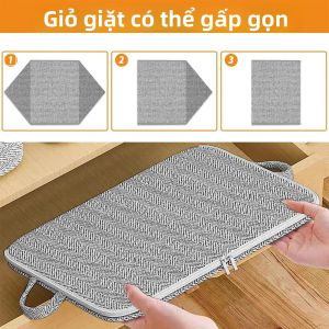 Túi Đựng Quần Áo Gấp Gọn Có Nắp Và Tay Cầm Chất Liệu Vải Không Dệt Thân Thiện Với Môi Trường Dùng Để Đựng Chăn Mền Đồ Dùng Trong Phòng Ngủ Tủ Quần Áo 1 Cái