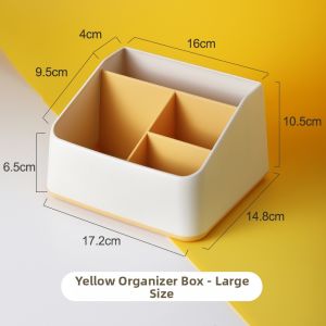 Creative Minimalist Desktop Organizer Box Office Stationery Storage Living Room Coffee Table Remote Control Storage Plastic