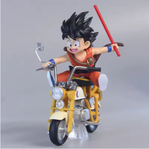 Bandai | 10cm Anime Dragon Ball Z Figure Son Goku Figure Son Goku Master Roshi PVC GK Figures Motorcycle Anime Collectible Model Toy Gift