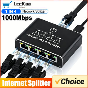 LccKaa | Gigabit Ethernet Switch Ethernet Splitter 1 To 2/3/4 1000Mbps Rj45 Splitter LAN Gigabit Extension Adapter for Router PC Laptop