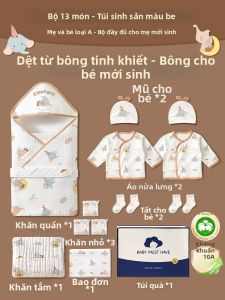TONGKUI | Túi đồ đi sinh cho bé sơ sinh mùa thu đông