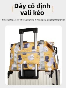 Túi Xách Tay Quai Kéo Dung Lượng Lớn Có Túi Phân Loại Ẩm Khô Cho Du Lịch