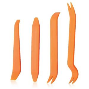 PINMOAP 4PCS Auto Clip Removal Tool Kit Car Trim Panel Pry Fastener Puller Door Upholstery Retainer Remover Repair Hand Tool