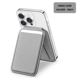 Magnetic Leather Card Holder with Stand Rotatable Case For iPhone 18 17 16 15 14 13 Pro Max For MagSafe Wallet Pocket Cover