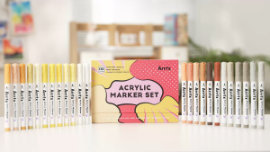 Arrtx 120 Colors Acrylic Markers Brush Tip